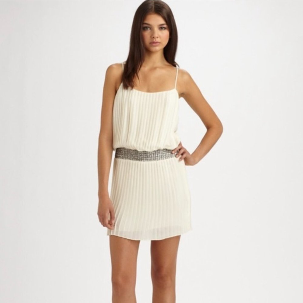 Parker women's embellished pleated dress size S